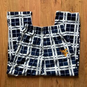 West Virginia Mountaineers Mens Small Lounge Pajama Sleep Pants Blue White